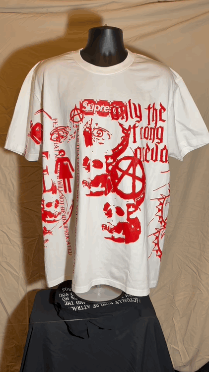 Fake LV Supreme 1/1 Red Chaos Print (XL)