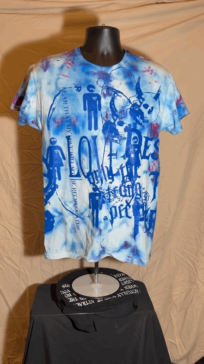 Tie Dye 1/1 Blue Chaos Print (M)