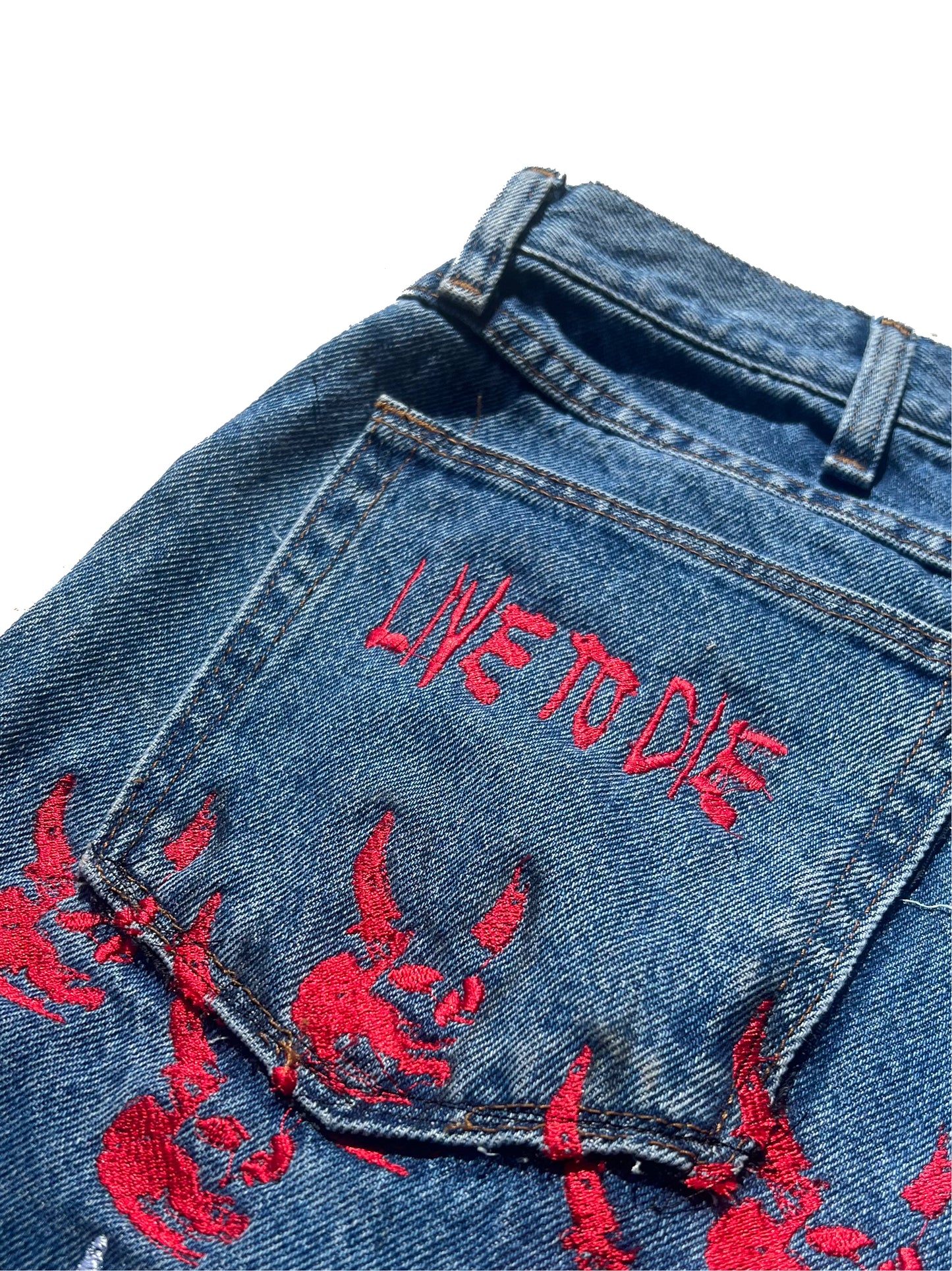 USA FLAG DOUBLE SKULL DENIM V2 2/2