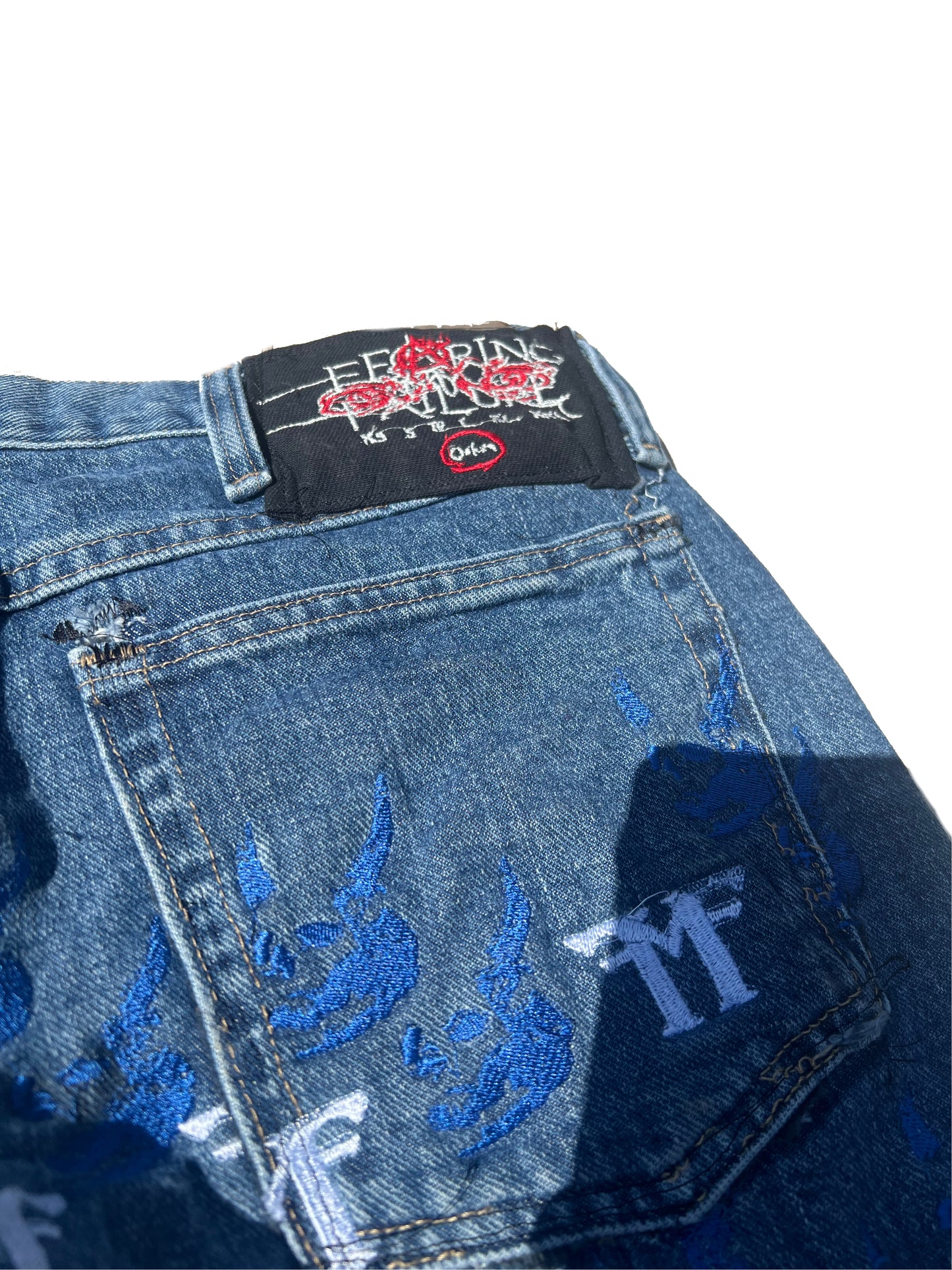 USA FLAG DOUBLE SKULL DENIM V2 1/2